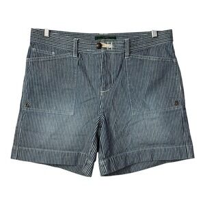 LRL Lauren Jeans Co. Ralph Lauren Stripe Denim Shorts Blue Women‎ Size 10